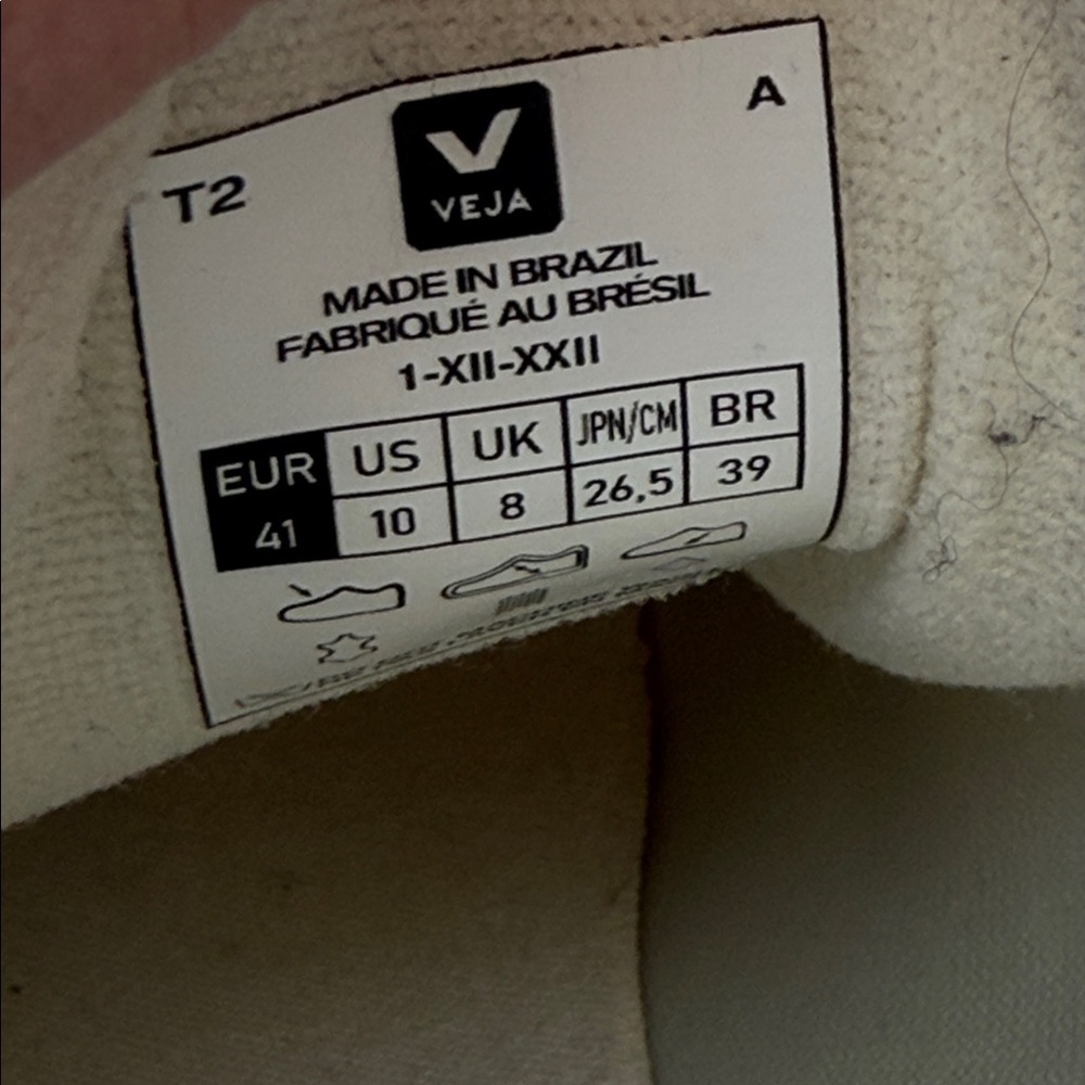 Veja Campo California Suede Leather Women Sneaker Wht/Blue Chromefree T2 Size 10 - Picture 6 of 12